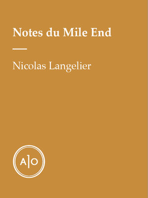 cover image of Notes du Mile End
